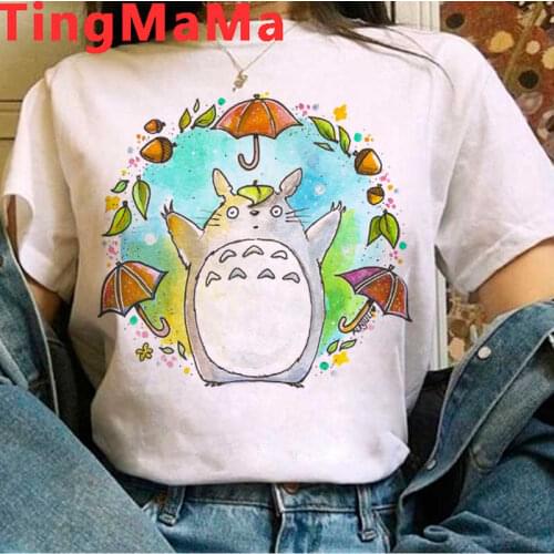 Studio Ghibli Totoro Miyazaki Hayao women harajuku kawaii kawaii harajuku graphic tees women grunge t-shirt clothes tumblr
