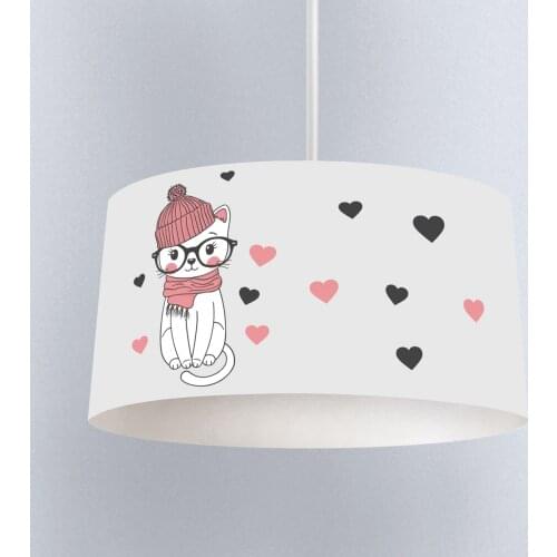 Lamp For Kids Bedrooms Light Chandelier for Living Room Childrens Room Gray Cute Cat Model 149