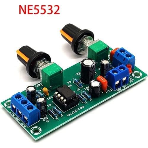 High-Precision Single Supply Low Pass Filter Board Subwoofer Preamp Board 2.1 Channel DC 10-24v 22hz-300hz