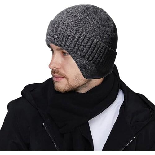 Winter Knitted Warm Hat Fleece Earflaps Windproof Outdoor Climbing Skiing Cycling Beanie Hats Men Women Caps