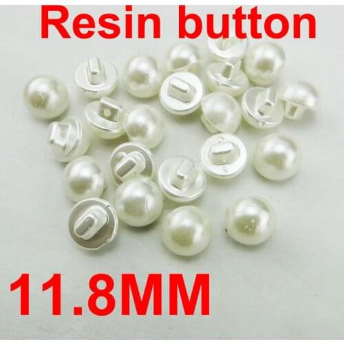 100PCS pearl white RESIN buttons 11.8MM coat boots sewing clothes accessories R-277
