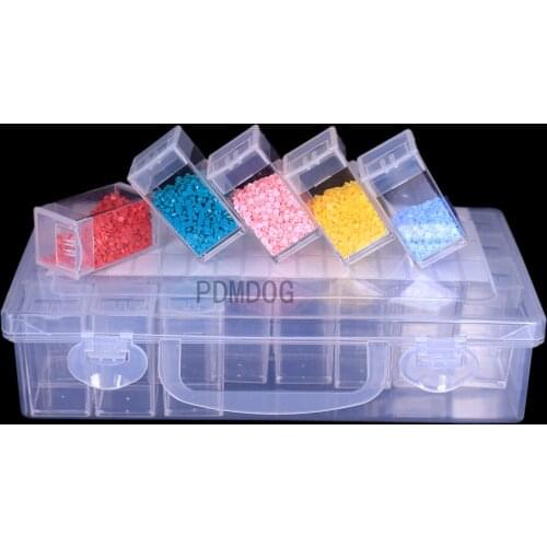 28/56/64/128 Pcs Lattice 5D Diamond Painting Tools Accessories Beads Container Kits Storage Organizer Small Particle Storage Box