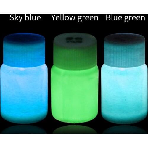 3 colors Acrylic Paint Glow in the Dark gold Glowing paint Luminous Pigment Fluorescent Powder painting for Nail Art supplies