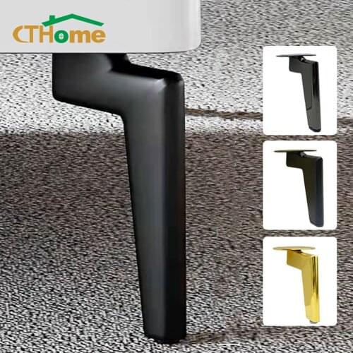 4pcs Furniture Legs Metal Black Gold Coffee Table Foot Sofa Desk Bed Dressers TV Bathroom Cabinet Leg Support Feet Accessories