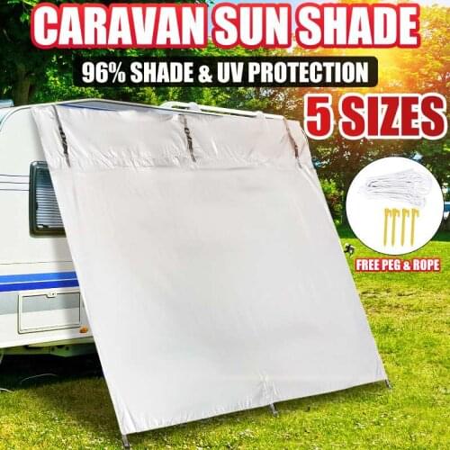 Portable Car Side Awning Rooftop Tent Sun Shelter Shade 4x1.7M SUV Camping Canopy Outdoor Travel Hiking Tents Accessories Kit