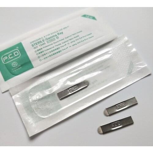 50pcs U Shape PCD 21 Pins Blades Permanent Makeup Eyebrow Blades Tattoo Microblading Embroidery Manual Pen Needles