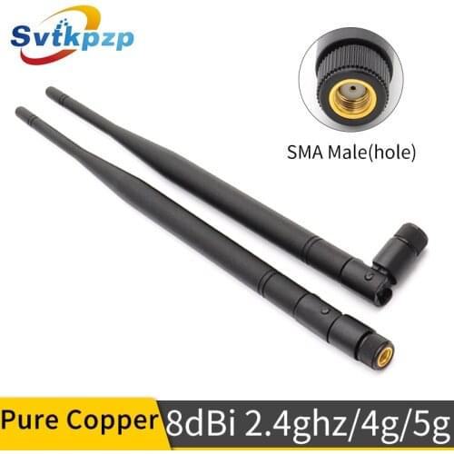 8dBi RP-SMA Male Connector 2.4ghz Antenna High Gain Long Range 2.4G 4G 5G Antennas Universal WIFI Antenne Long Aerial