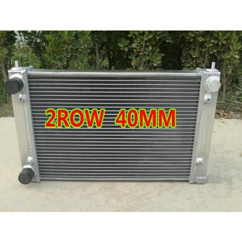 40mm aluminum racing radiator for Corrado Scirocco VW Cabriolet Golf MK2 MK II 1.6 8V and 1.8 16V MT 1981-1995 kit 82 84 86 89