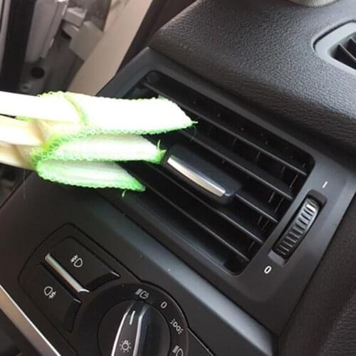 Car Air-Condition Vent Outlet Cleaner Double Ended Auto Keyboard Dust Computer Clean Tool Blinds Dirt Duster Brush Accessories