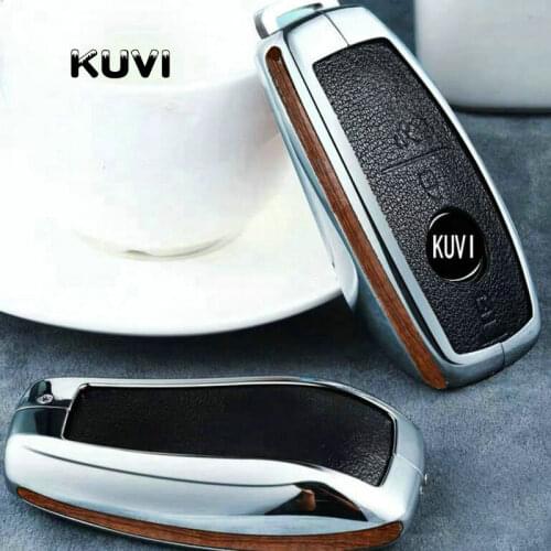 Zinc Alloy + Carbon/Wood Car Key Cover Case Shell Protective Bag For Mercedes Benz A C E S G GLS Class W177 W205 W213 W222 G63