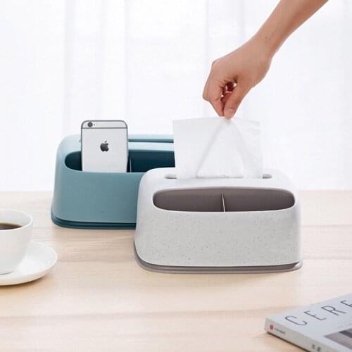 Home Plastic Tissue Box Napkin Living Room Tissue Holder Case Simple Stylish Cover Hotel Storage Box