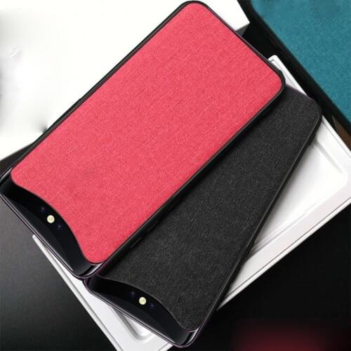 Canvas Phone Case For OPPO Find X Cover 6.42'' Color Stitching Soft Fabric case for OPPO Find X back cover