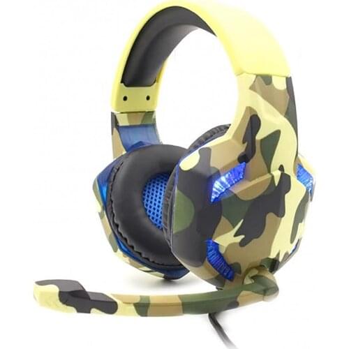 Camouflage PS4 Gaming Headset Wired Deep Bass Headphones Luminous Casque With Microphone For Laptop PC Gamer Earphone Sport