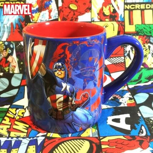 Disney Marvel Series Shield Avengers Captain America Ceramic cup milk coffee cup environmental cup glass cold cup