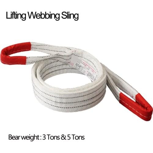 Webbing Sling Bridge Crane Bear Weight 3 Tons & 5 Tons, Thickened Wear-resistant Industrial Hoisting Flat Belt Trailer Tow line