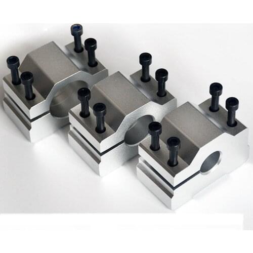 Cast Aluminum 26mm Inner Diameter CNC Engraving Machine Spindle Motor Clamp Cas Fixture Holder Bracket D-Style M6x66mm