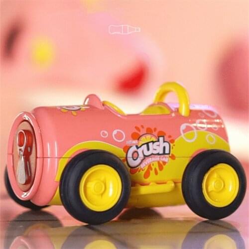 Mini Toy Car 1/36 Cola Drink Car Alloy Pink Car Model Diecast Metal Coke Toy Car Model Sound Light Pull Back Girls Gift Boys Toy