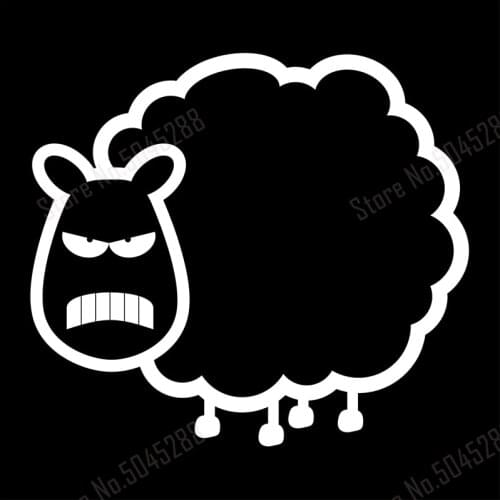 Angry Sheep Pattern Car Decal Angry Goat Sticker Car Notebook Window Sticker Decorate H129