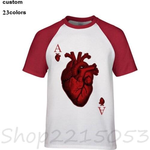 Latest Trendy Summer tshirt Cheapest Price Ace of Hearts Male Tees Mens World Series Of Poker T Shirts Wsop Logo Print T-shirt