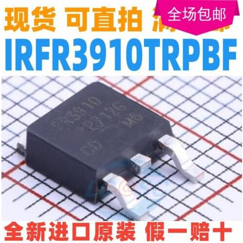 New 10pcs/lot IRFR3910TRPBF IRFR3910 FR3910 MOSFET TO-252