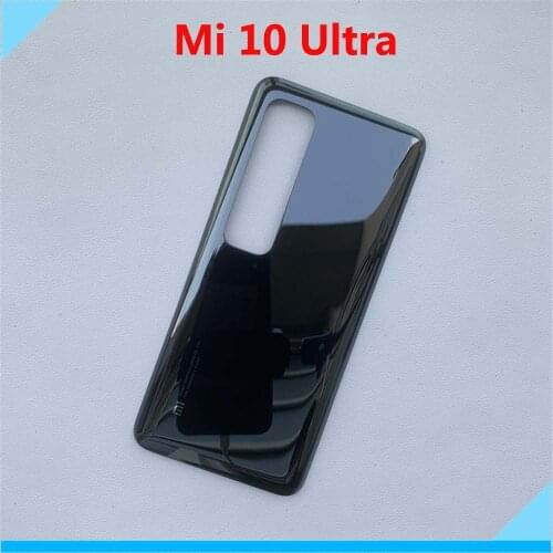 Original Rear back Glass Battery Cover For Xiaomi Mi 10 Ultra Back Door Housing Case with Adhesive Sticker Tape Repair