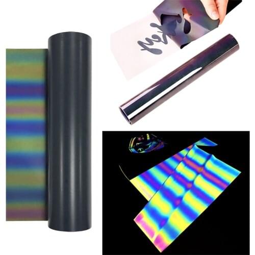 SUNICE Reflective Heat Transfer Vinyl PU HTV Clothes Decor Accessories Printing T-Shirt Iron On Clothing Textiles Cricut Film