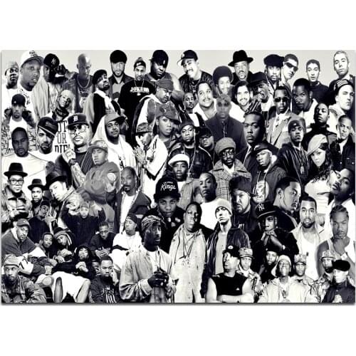Canvas Poster Hip Hop Rapper Collection Wall Art Painting Posters and Prints Nordic Wall Pictures for Home Decor No Framed