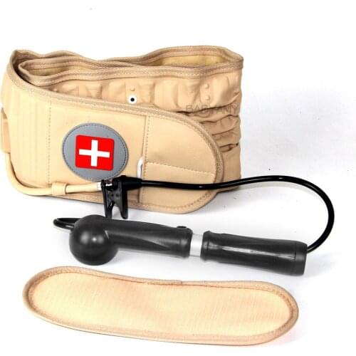 Waist Air Traction Brace Belt Spinal lumbar Support Back Relief Belt Backach Pain Release Massager Unisex Physio Decompression