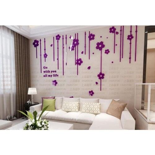 A Romantic Legend of Love Crystal three-dimensional wall stickers Bedroom TV wall DIY decoration Dreams Link