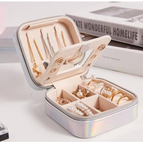 Jewelry Storage Box Jewelry Earrings Necklace Makeup Desktop Organizer Box Bedroom Home Supplies Gifts for Women Girls