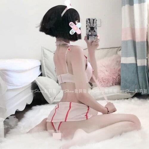 Sexy Lingerie Erotic Pink Cross Logo Mini Slutty Nursing Dress Uniform Womens Naughty Nurse Doctor Fantasias Cosplay Costumes