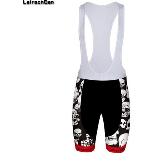 SPTGRVO LairschDan 2018 New Style Skull Quick Dry Cycling Bicycle Shorts MTB Bike Ccomfortable Man 3D Padded Riding Bib Shorts