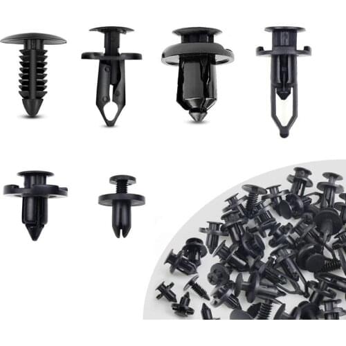 Universal nylon Clips,200 Pcs Push Bumper Fastener Rivet Clips with 6 Size Auto Body Retainer Clips Bumpers,Car Replacement for