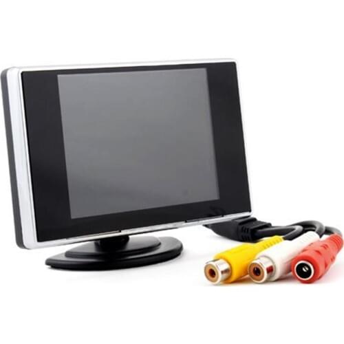 Universal 3.5 Inch TFT LCD 2 Video Input Car Monitor Auto Parking Reverse Backup Monitorfor DVD Rear View camera
