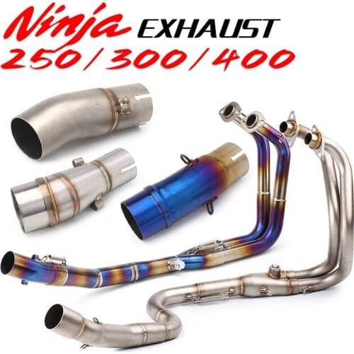 Exhaust system 51mm/original for kawasaki z400 z250 17-20 motorcycle exhaust pipe header slip on intermediate connecting pipe