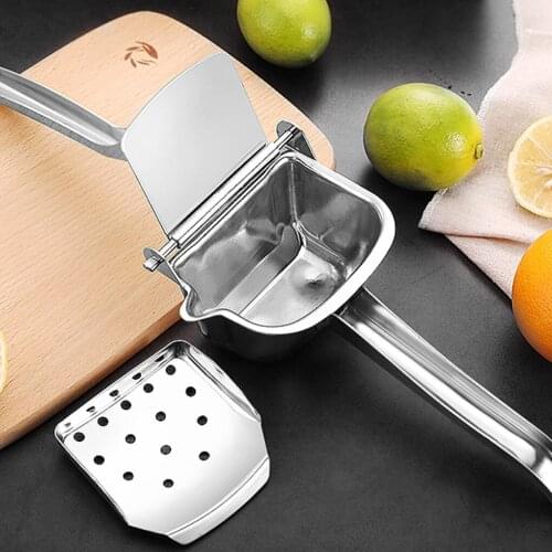 1pcs Manual Fruit Press Juicer Home Kitchen Stainless Steel Portable Lemon Orange Hand Squeezer Extractor Kitchen Fruit Tools