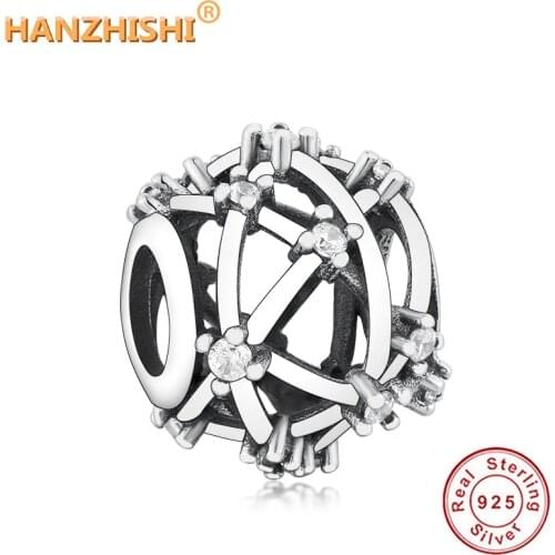 2020 Winter New 925 Sterling Silver Openwork Constellation Beads Charms Fit Original Pandora Charms Bracelets Jewelry Making