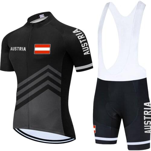 2021 AUSTRIA Bicycle Clothes Men Cycling Sets Summer Team Road Bike Short Sleeve Clothing Mens Mtb Jersey Set Sport Wear