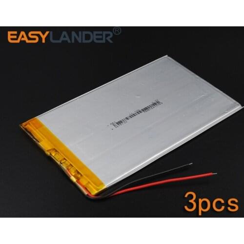 3pcs/Lot 3.7V 11.1wh Rechargeable li Polymer Li-ion Battery For Bluetooth Notebook Tablet PC Consumer electronics 2575130