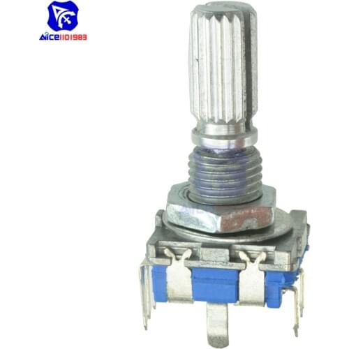 360 Degree EC11 Rotary Encoder Code Switch Digital Potentiometer 7 Pins Shaft Height 20mm Shaft Dia. 6mm for Arduino