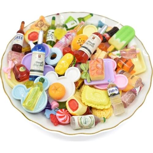 5Pcs Lucky Bag Random Blind Bag Toys 1/12 Dollhouse wine bottle food cake toy