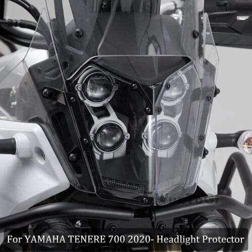 For yamaha tenere700 tenere 700 t 700 t7 2020- Motorcycle Acrylic Headlight Protector Front Lamp Bracket Cover
