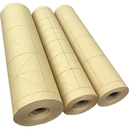 Bamboo Paper Beginner Brush Pen Calligraphy Practice Xuan Paper Half Ripe Calligraphy Paper with Grids Cut Free Riisipaperi