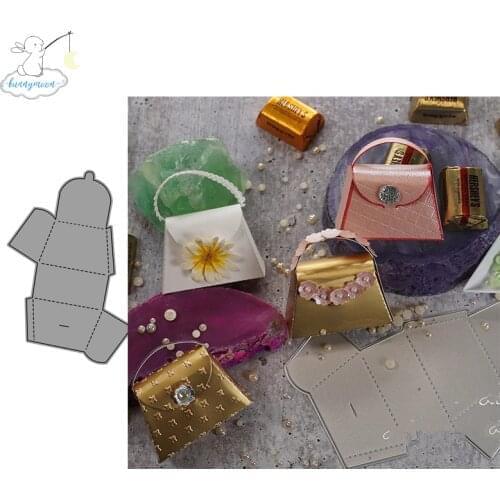 Bunnymoon Small shoulder bag Stitched Metal Cutting Die DIY Scrapbooking Craft Embossing Making Stencil Template