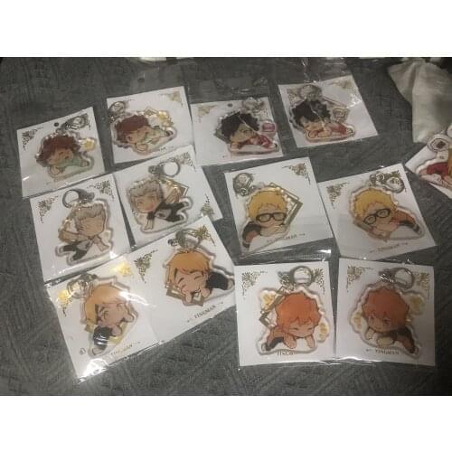 Cosmile Haikyuu!! Kageyama Tobio Hinata Syouyou Kozumekenma acrylic Keychain Keyring 2-Side pendant Accessory Cute fashion Gift