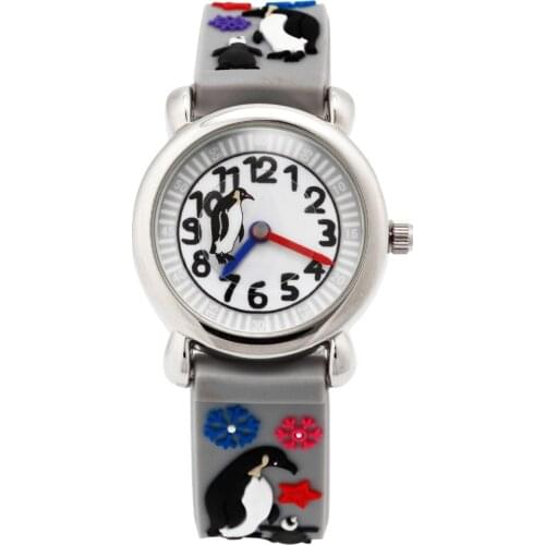 Kids girls boys fashion wristwatch cute rubber strap 30M waterproof Child watches alarm hand clocks