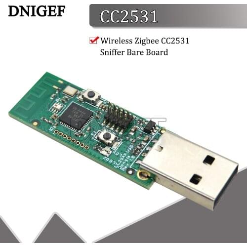 DNIGEF 1pcs lot Wireless Zigbee CC2531 Bare Board Packet Protocol Analyzer Module USB Interface Dongle Capture Packet Module