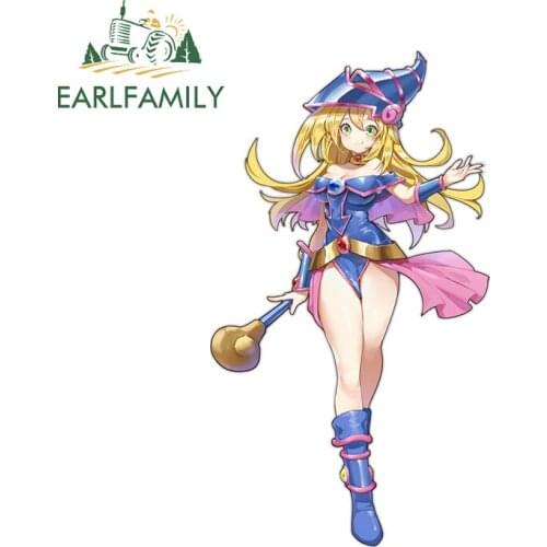 EARLFAMILY 13cm x 7.3cm Car Sticker for Dark Magician Girl Yu-Gi-Oh Stickers Scratch-Proof Decal Vehicle Car Door Protector