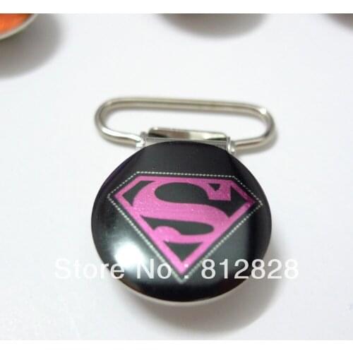 25pcs 1'' 25mm Enamel Super Woman Mitten Clips