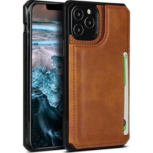 For iPhone 12 Pro Max Retro PU Leather Flip Wallet Case Bag With Card Slots For iPhone 11 Pro Max 12 Mini Leather Funda Cover